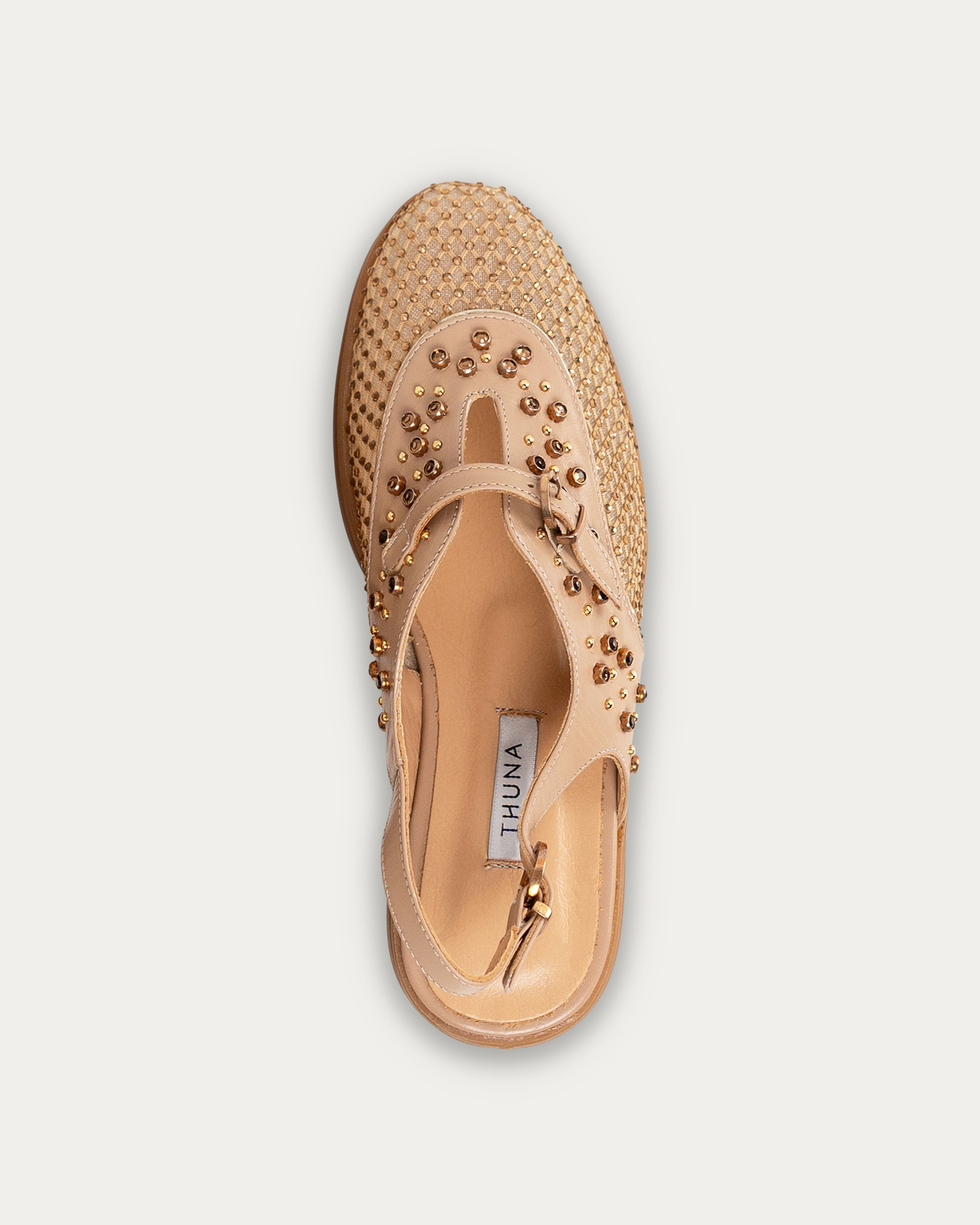 Allura beige sandal - THUNA - kuwait - Ksa- shoes