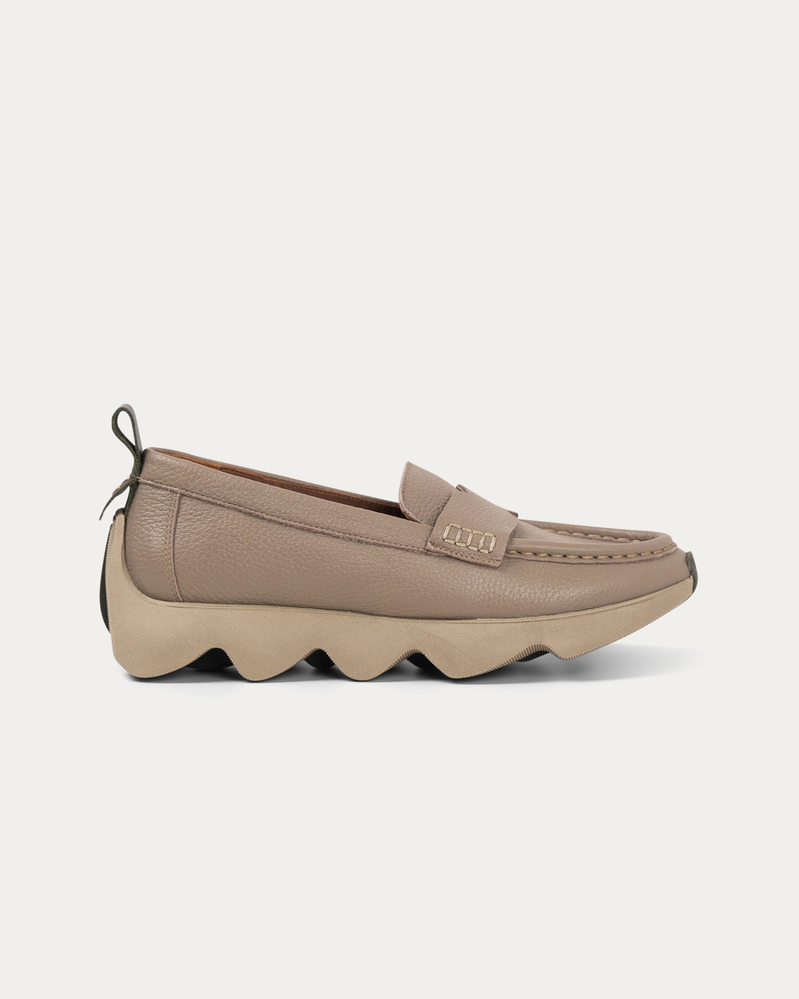 Dahlia olive loafer - THUNA - Shoes - Kuwait - KSA