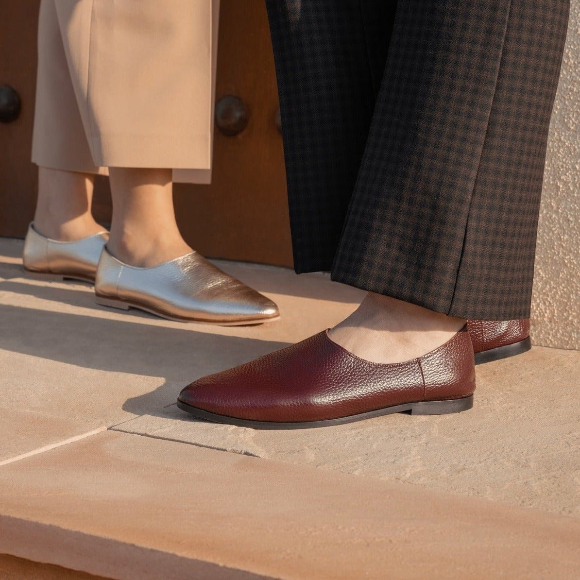 Adeela maroon loafer - Loafers - THUNA