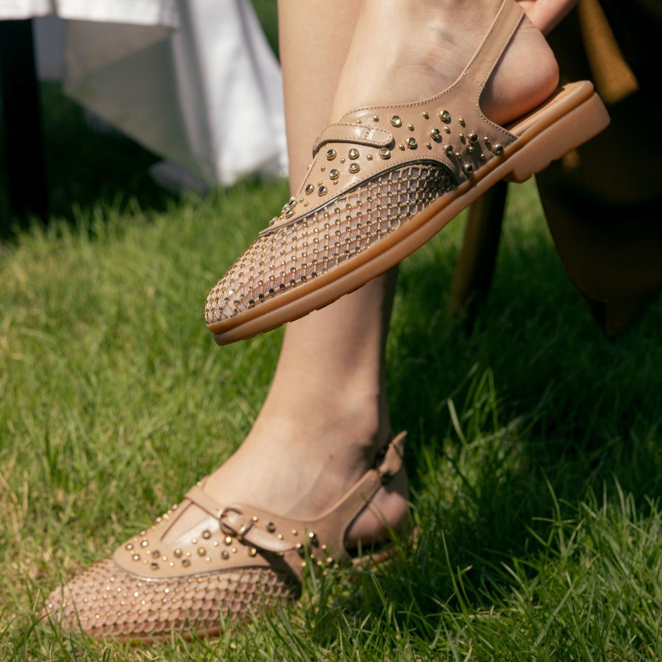 Allura beige sandal - THUNA - kuwait - Ksa- shoes