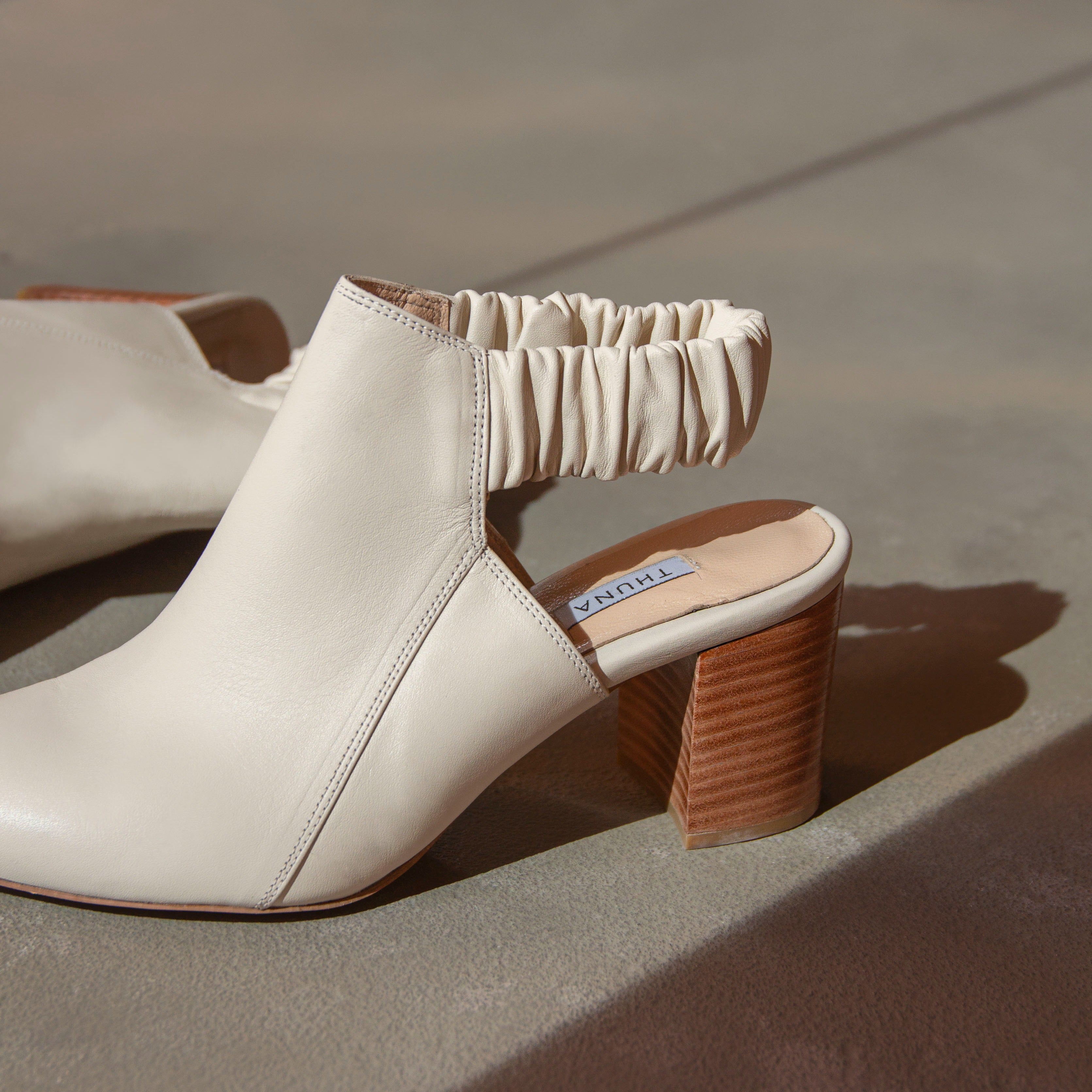 Fonda cream heel - Shoes - THUNA