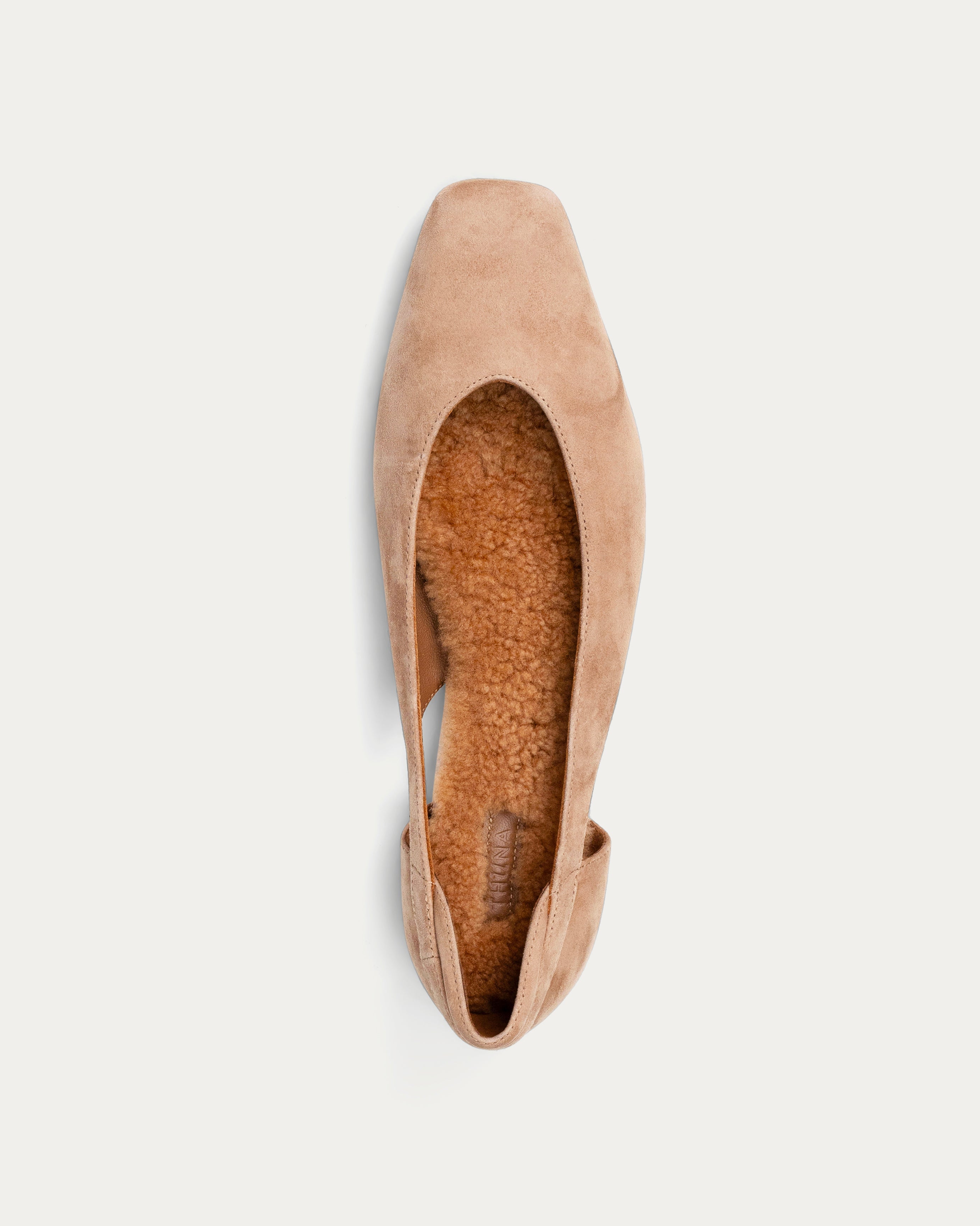 Luto beige suede ballerina - THUNA Shoes - Kuwait - KSA - Qatar- UAE