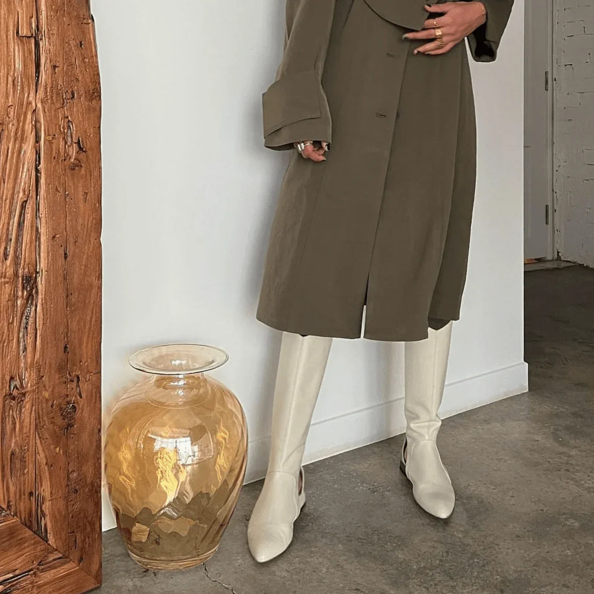 Zaha cream boot - boot - THUNA