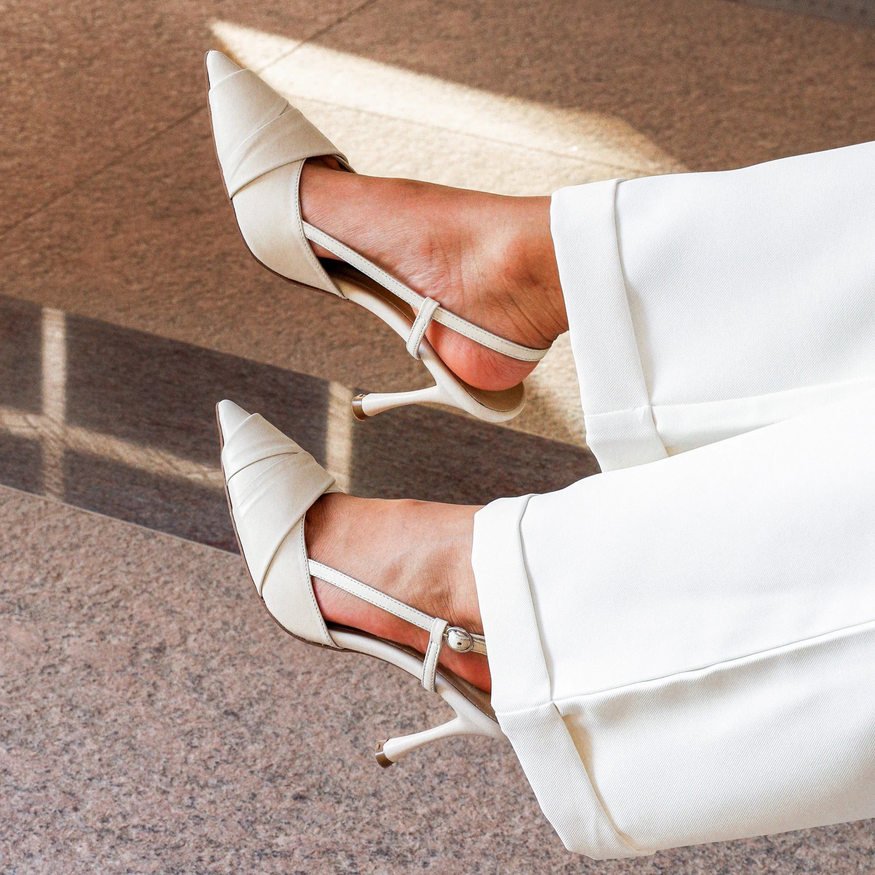 Aaliyah cream heel - heel - THUNA