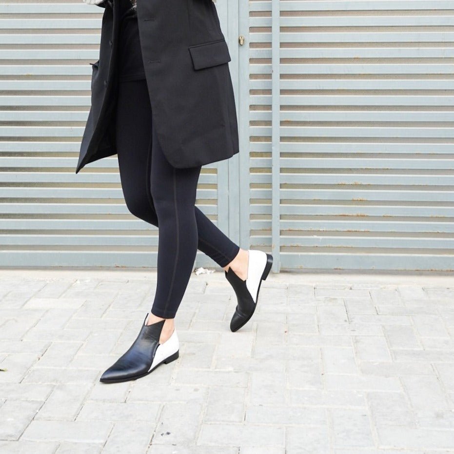 Sadeem black white boot - Shoes - THUNA