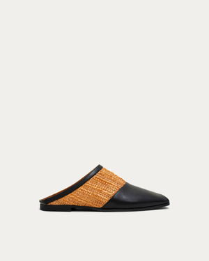 Clara black mule