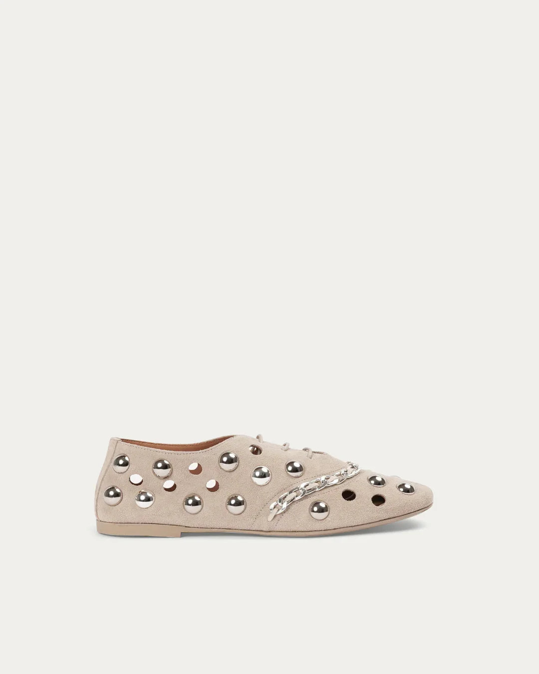 Beige flat shoe with embellishments - THUAN Shoes - Kuwait - Saudi - Qatar- Bahrain