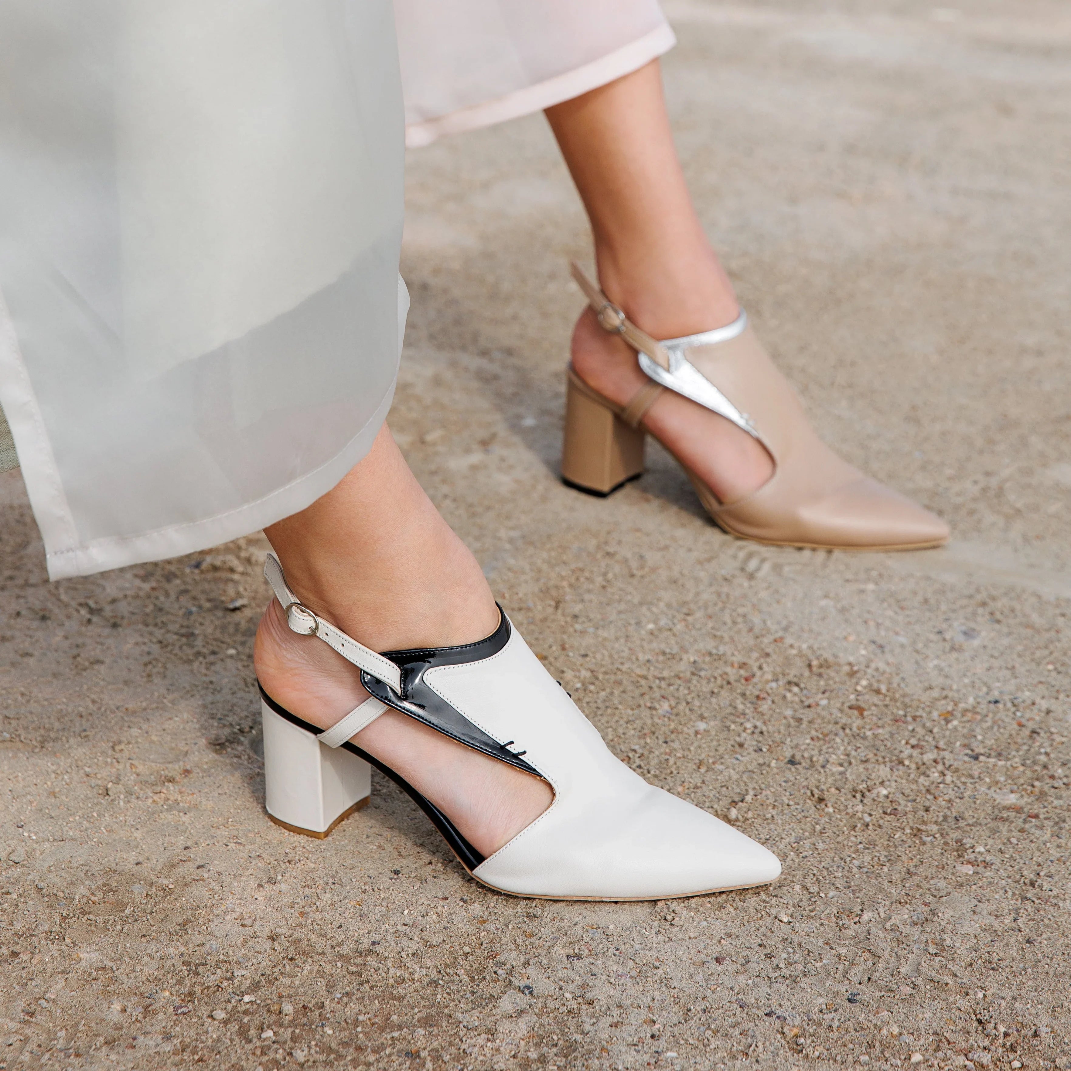 Kadi cream heel - THUNA