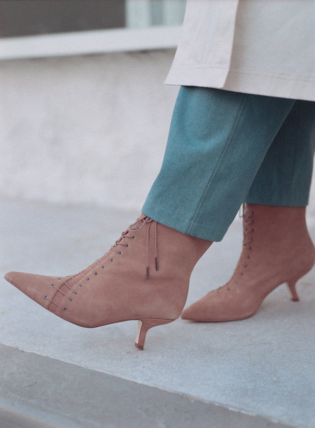 Tala beige suede heel