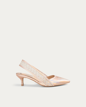 Wisal IV metallic pink heel