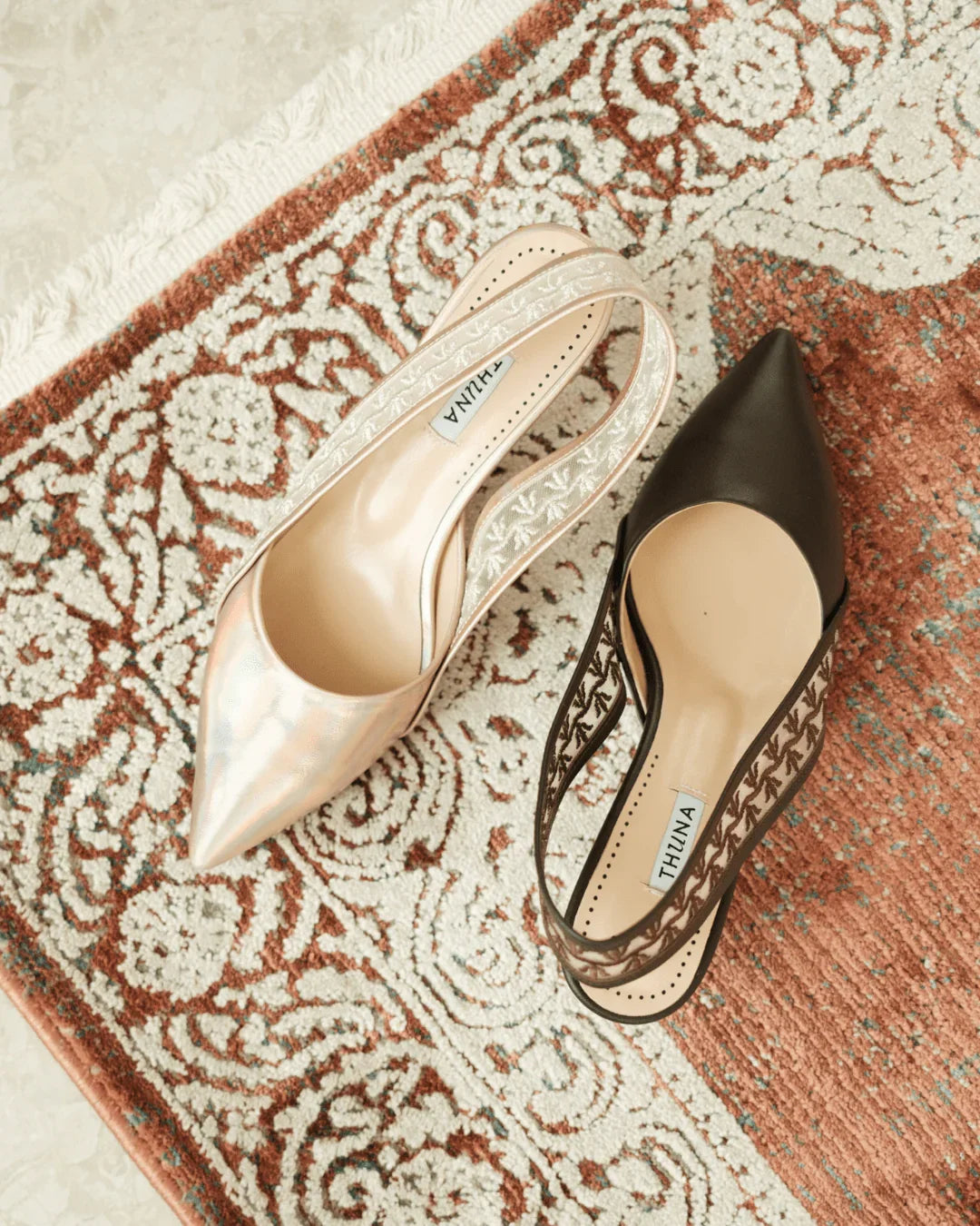 Wisal IV metallic pink heel - heel - THUNA