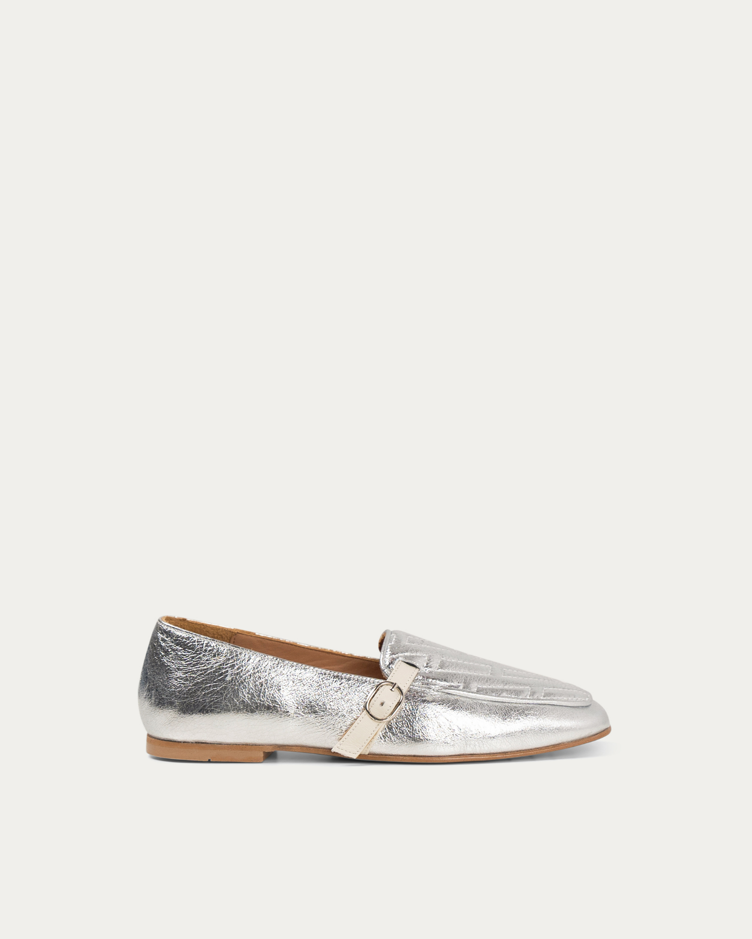 Amber silver loafer