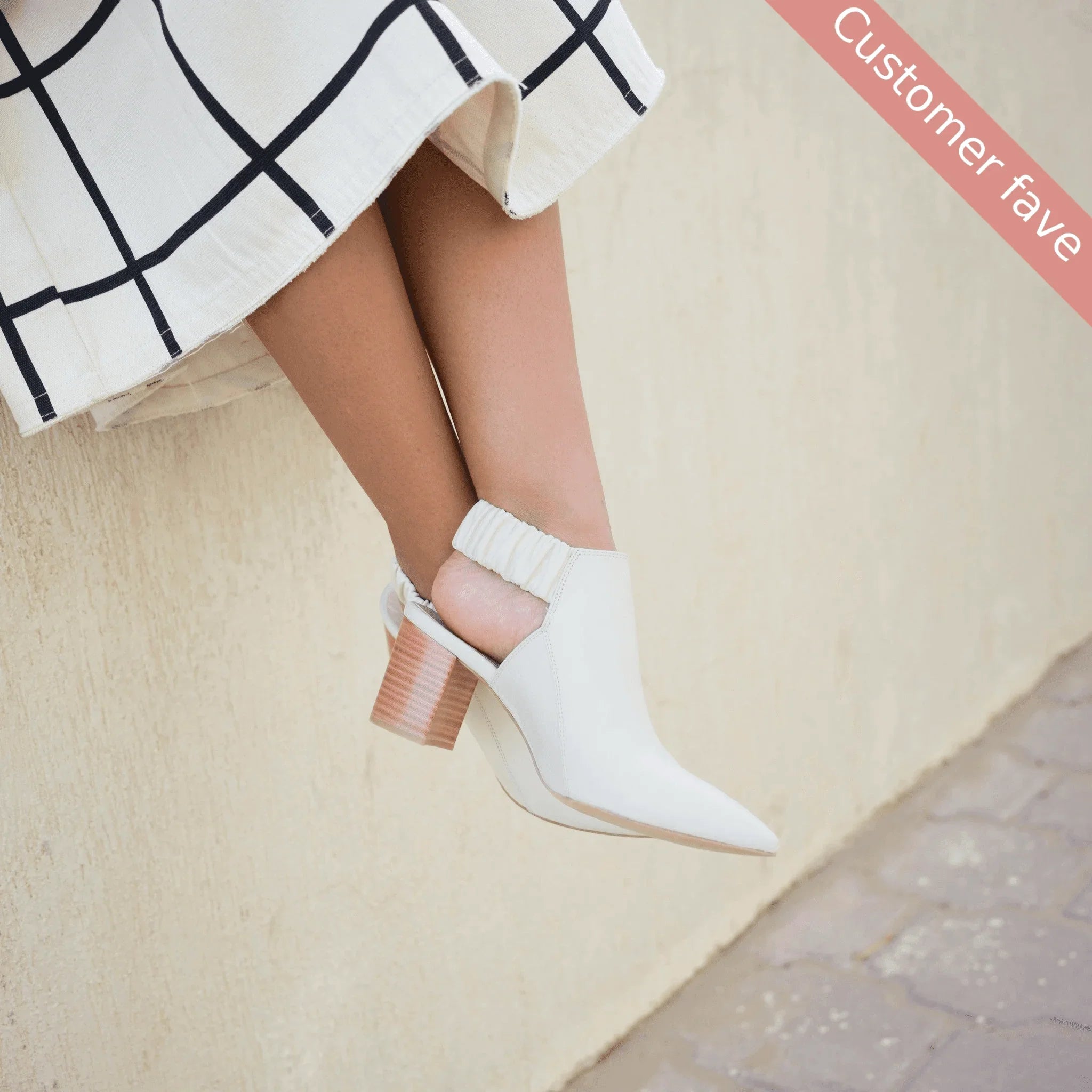 Fonda cream heel - Shoes - THUNA