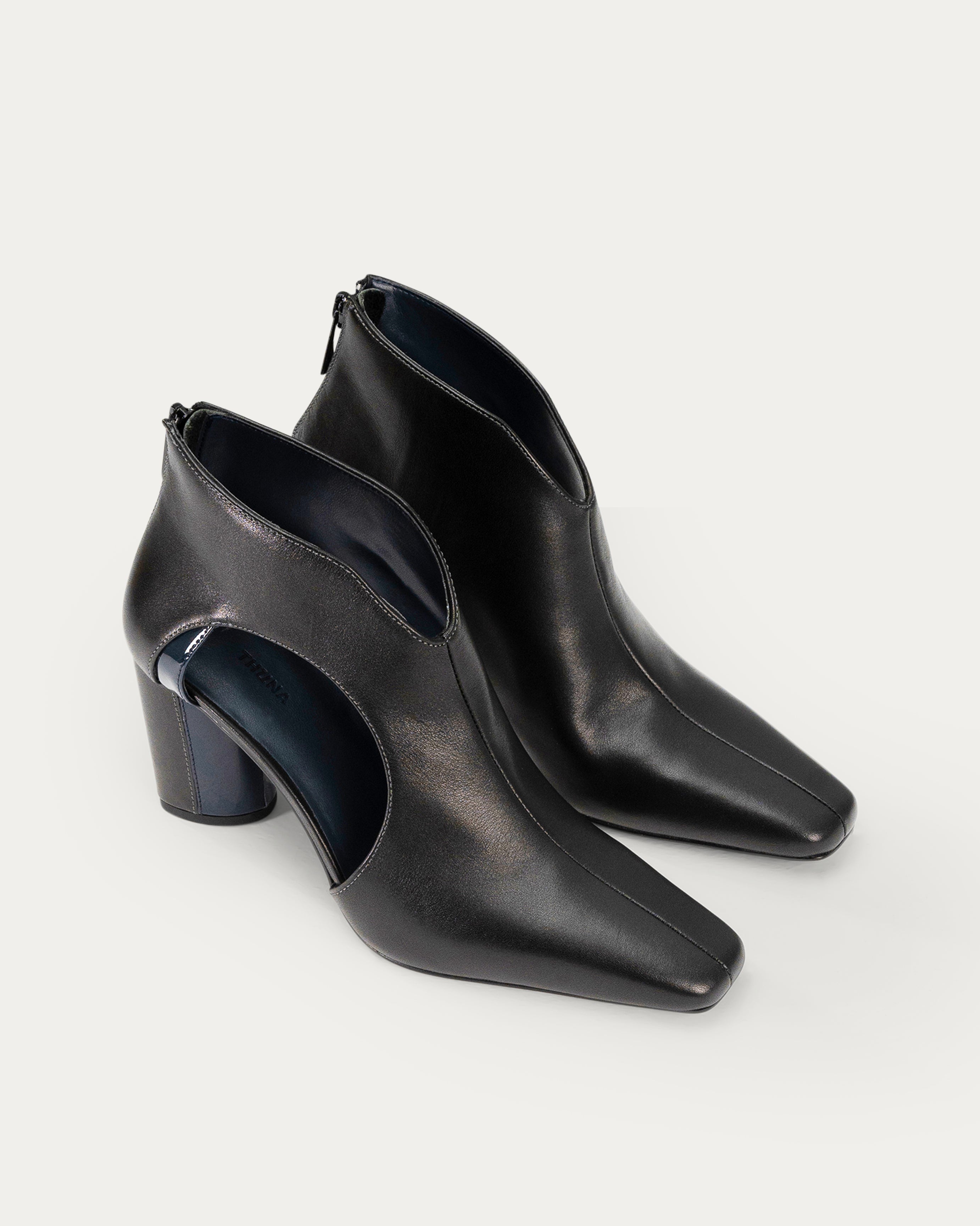 Mars black ankle boot - Kuwait shoes - KSA - THUNA 