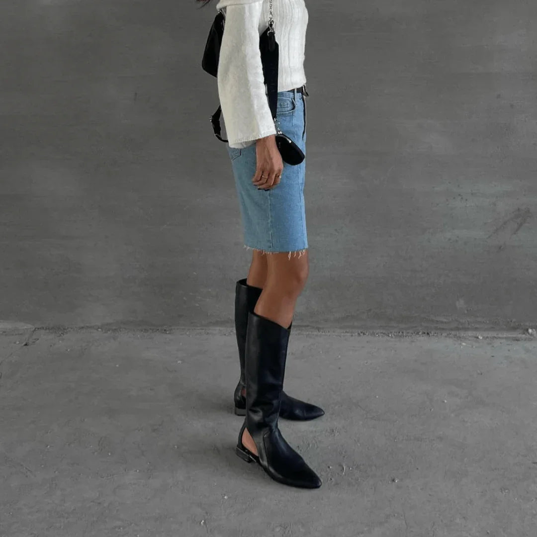 Zaha black boot - boot - THUNA